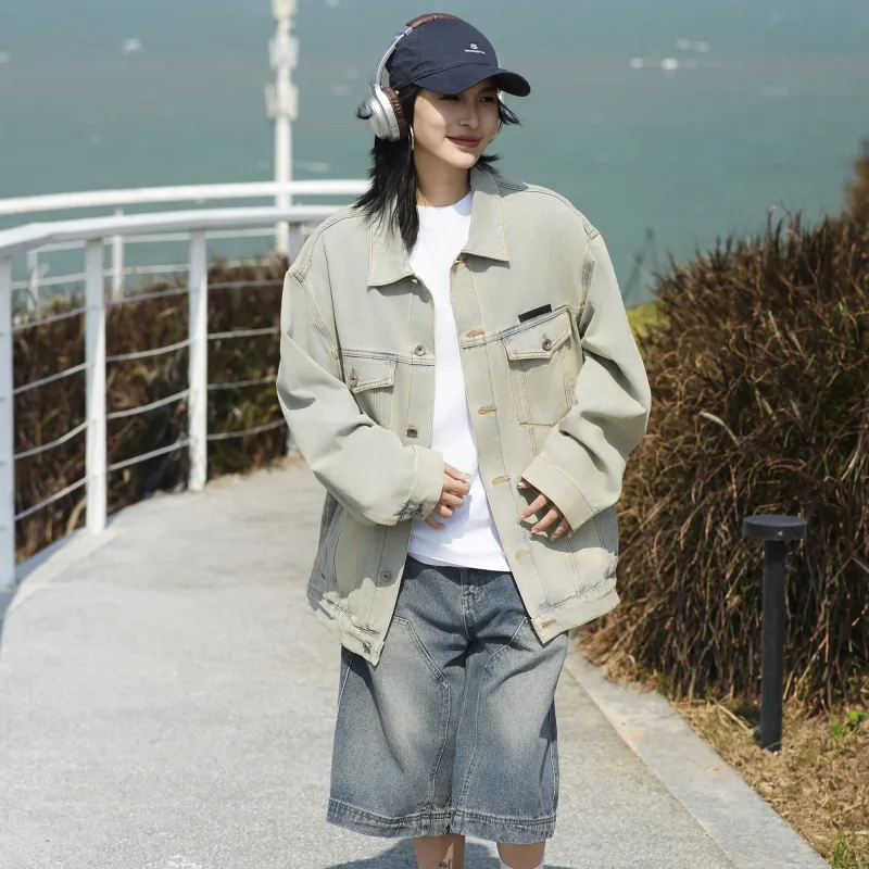 ZMOH Denim Jacket Unisex Couple's-3