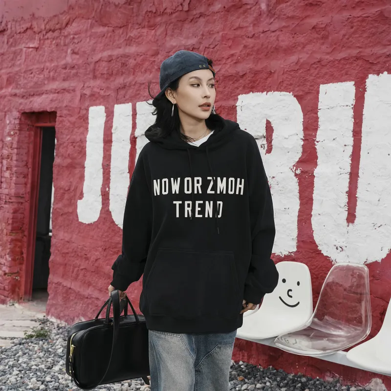 ZMOH Fleece Lined Hoodie Unisex Couple's-3