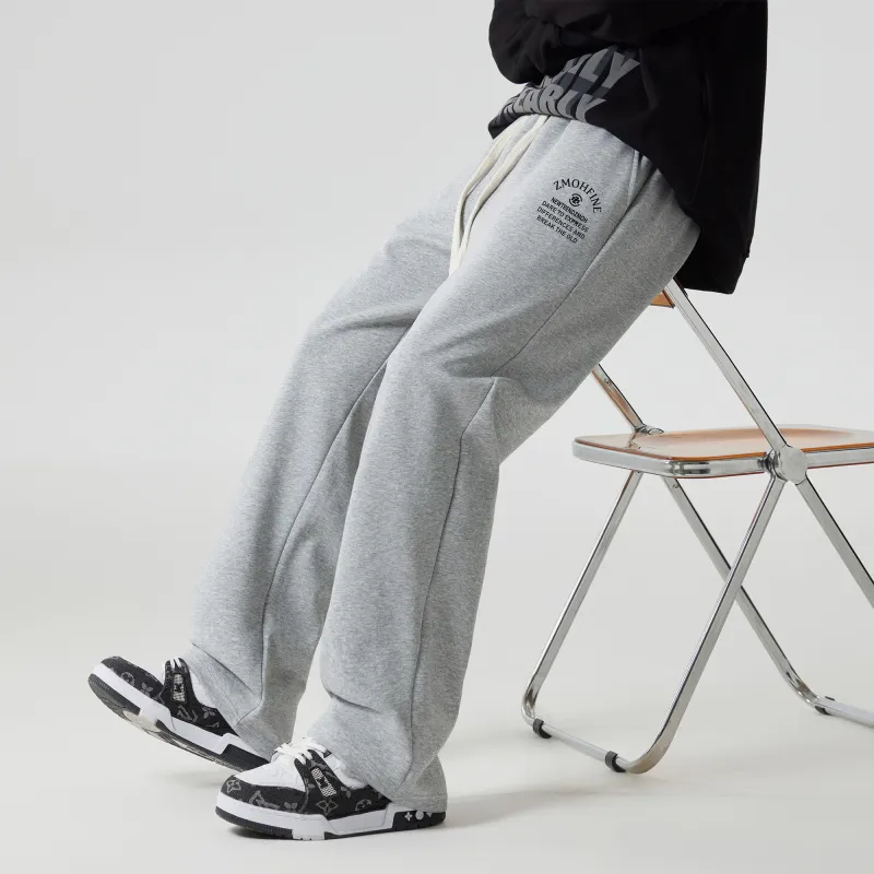 ZMOH Straight Fit Casual Pants Unisex Couple's-3