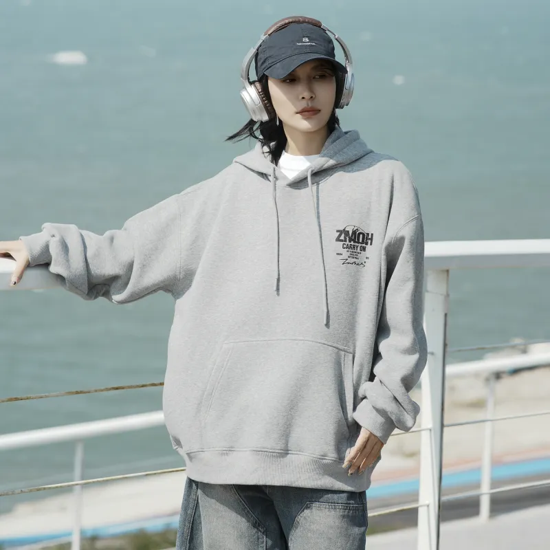 ZMOH Fleece Lined Hoodie Unisex Couple's-4
