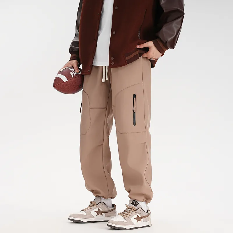 ZMOH Fleece Lined Casual Pants Unisex-7