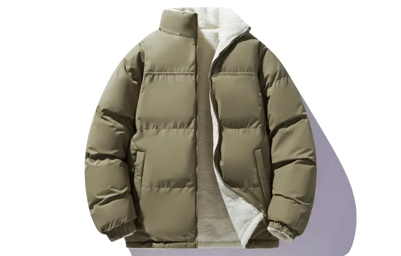 ZMOH Sherpa Puffer Jacket Unisex Couple's-4