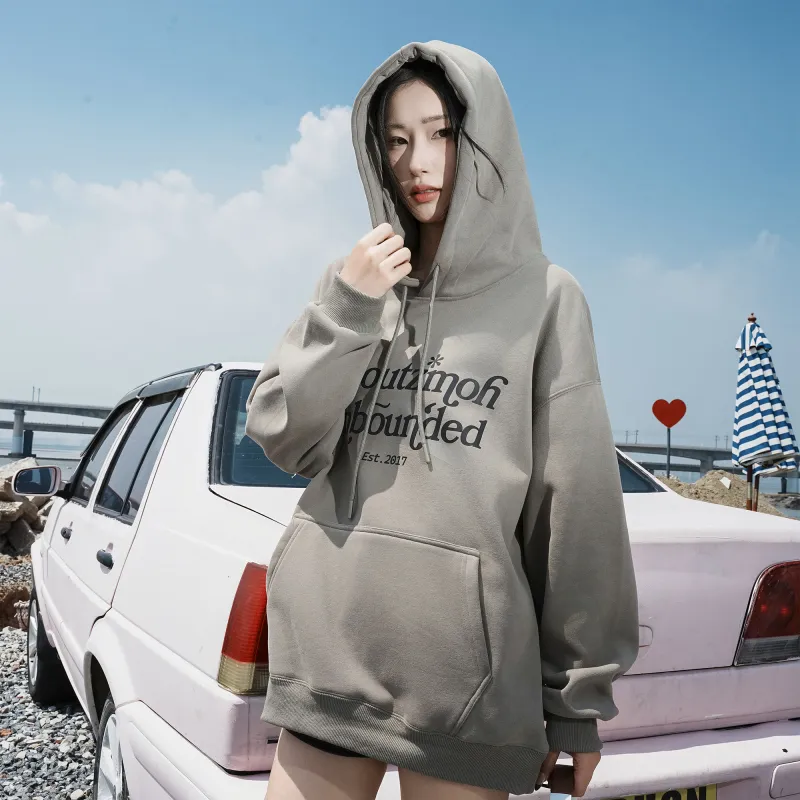 ZMOH Fleece Lined Hoodie Unisex Couple's-3