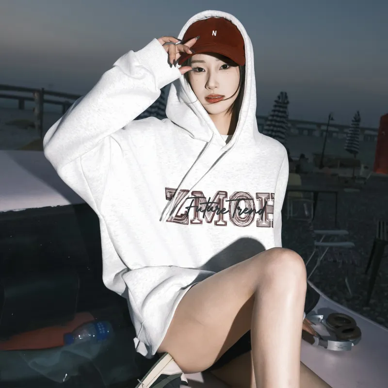 ZMOH Fleece Lined Hoodie Unisex Couple's-4