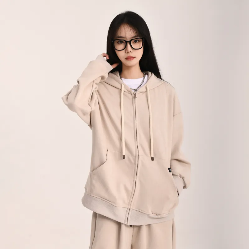 ZMOH Plain Net Series Sweatshirts Unisex-4
