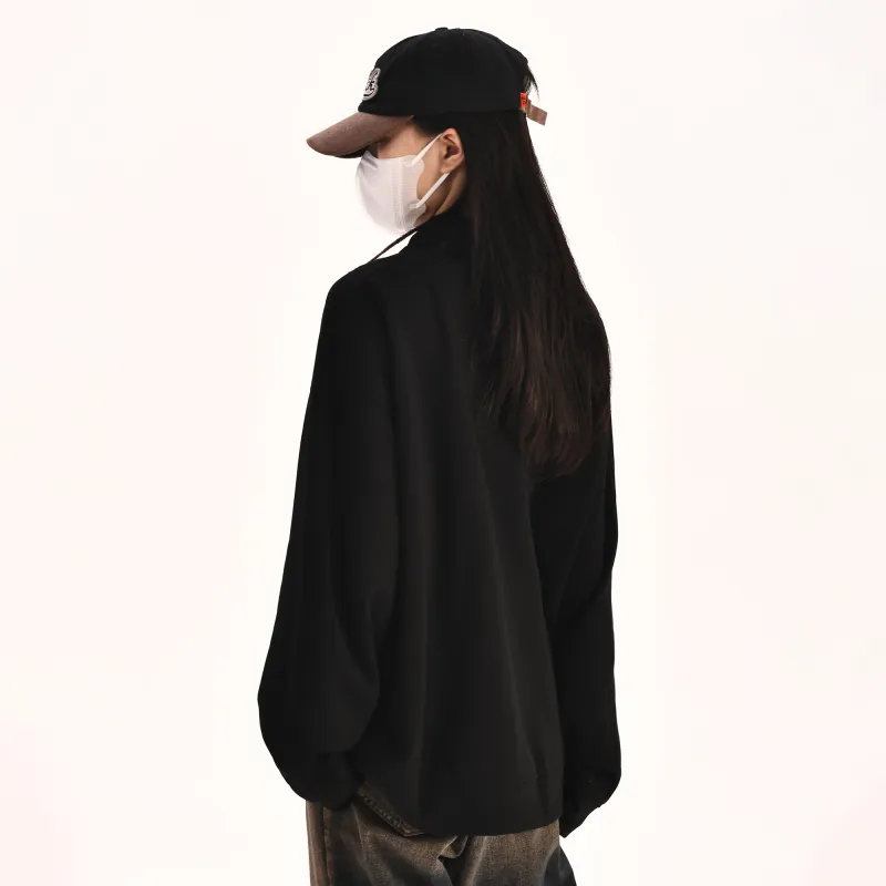 ZMOH Plain Net Series Sweatshirts Unisex-4