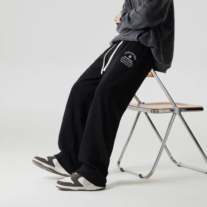 ZMOH Straight Fit Casual Pants Unisex Couple's-1