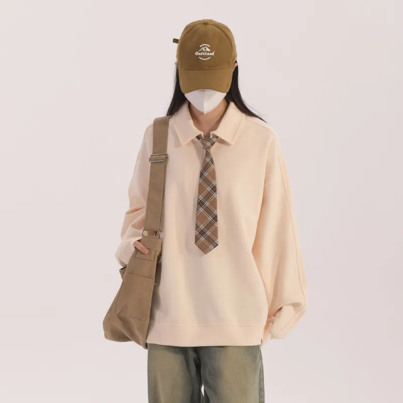 ZMOH Plain Net Series Sweatshirts Unisex-7