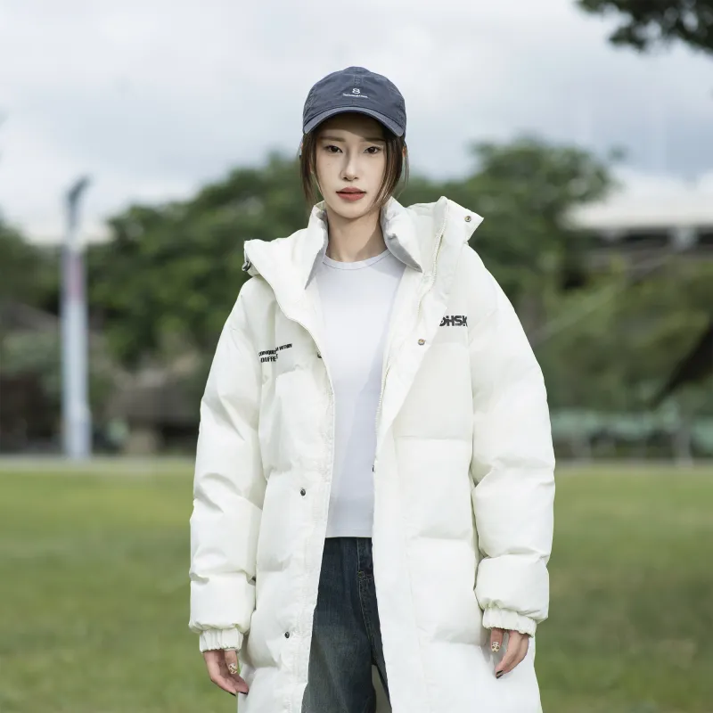ZMOH Long Puffer Jacket Unisex Couple's-2