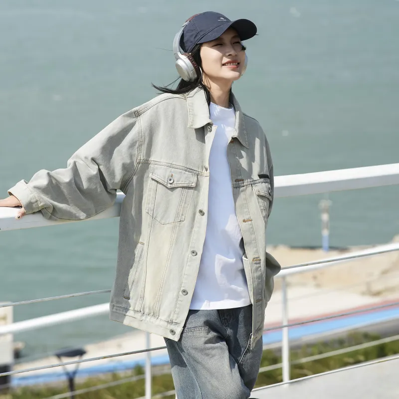 ZMOH Denim Jacket Unisex Couple's-5