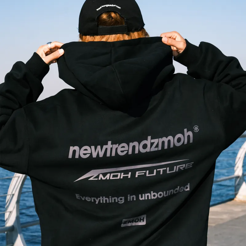 ZMOH Fleece Lined Hoodie Unisex Couple's-16