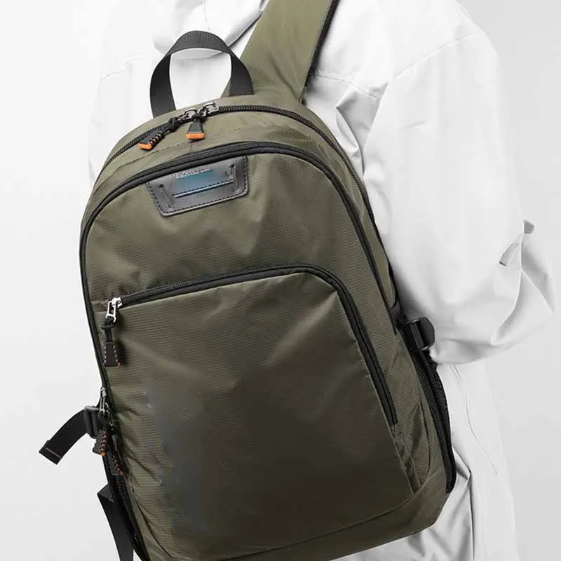 Boniu Nylon Fabric Backpack Men's Black/Gray/Light Blue/Army Green-7