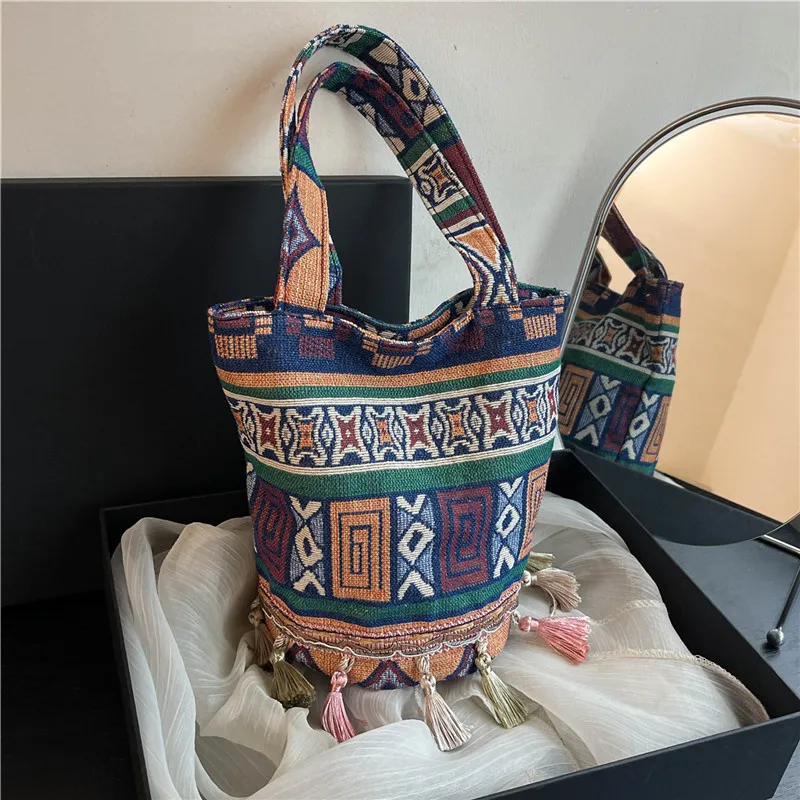 Boniu Canvas Bag, Handbag Regular Women's Multicolor-3