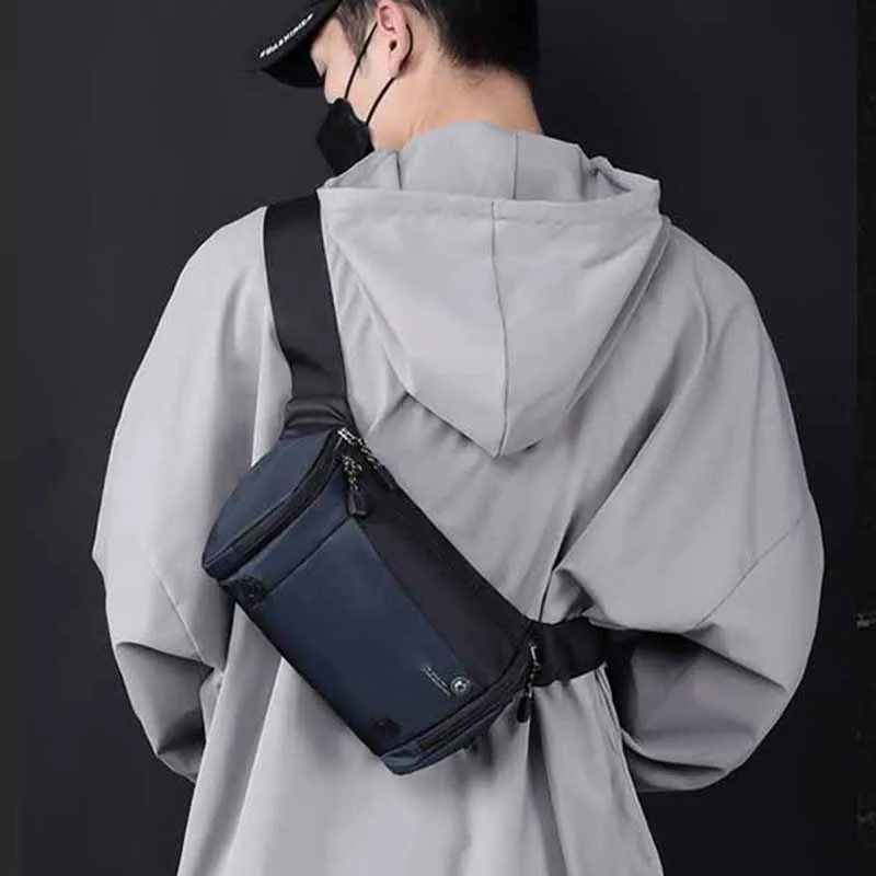 Boniu Nylon Fabric Crossbody Bag Men's Black/Gray/Dark Blue/Army Green-1