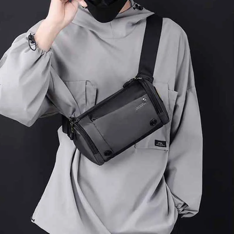 Boniu Nylon Fabric Crossbody Bag Men's Black/Gray/Dark Blue/Army Green-5