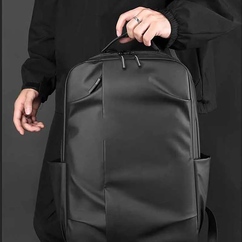 Boniu Nylon Fabric Backpack Unisex Black/Gray/Dark Blue/Army Green-1