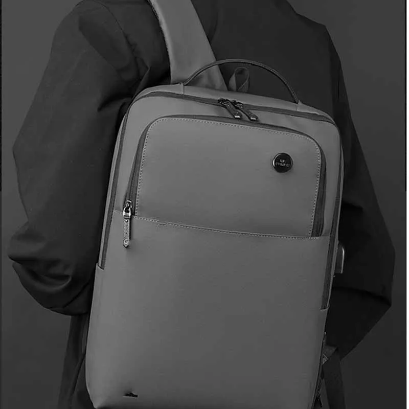 Boniu Water Repellent 900D Membrana Dermalis Backpack Men's Black/Gray/Dark Blue-3