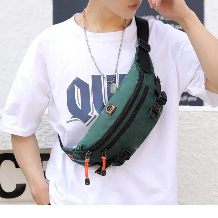 Boniu Nylon Shoulder Bag, Fanny Pack Regular Men's Multicolor-5
