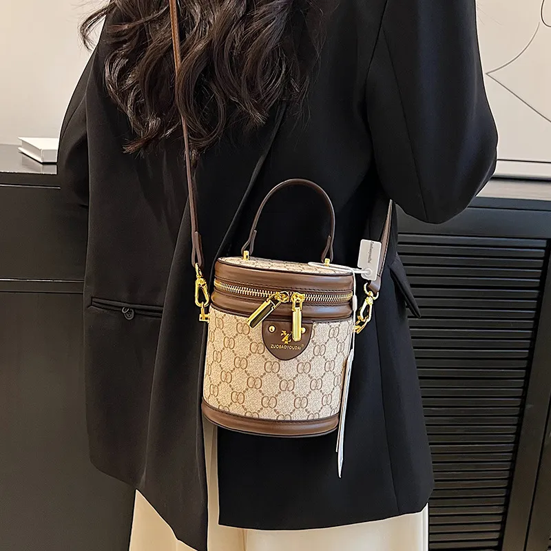 Boniu PU Handbag Small Size Women's Coffee/Ecru-1