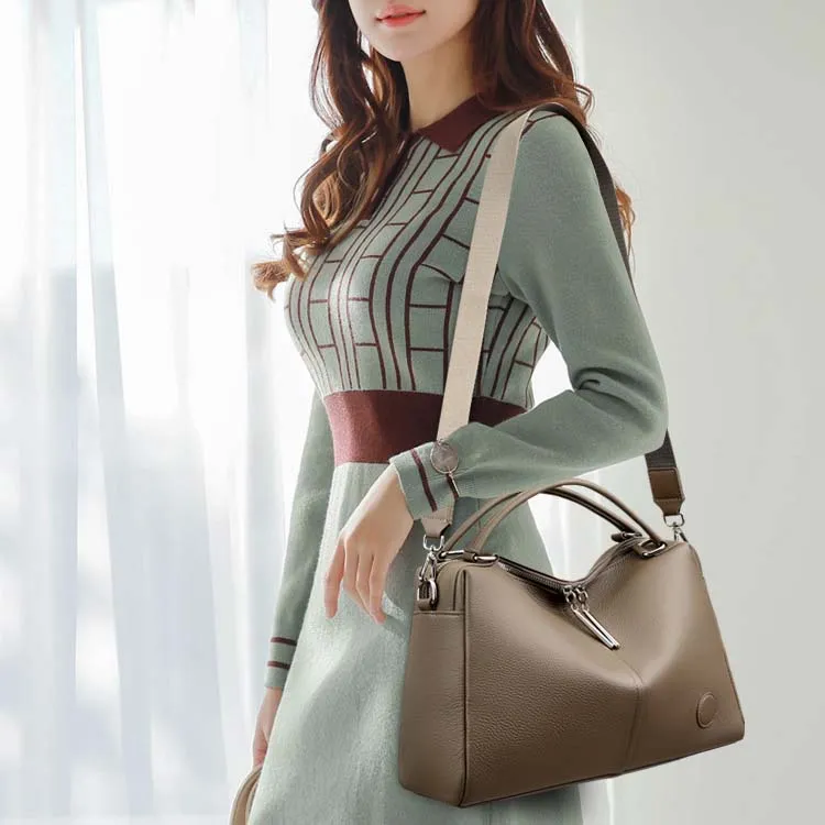 Boniu Cow Leather Shoulder Bag, Crossbody Bag, Handbag Regular Women's Multicolor-4