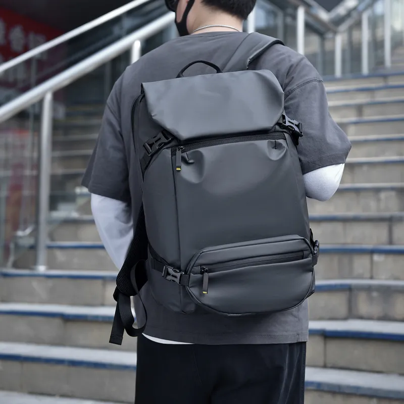 Boniu Abrasion Resistant Fabric Backpack Regular Men's Multicolor-3