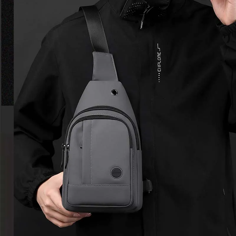 Boniu Nylon Fabric One Shoulder Sling Bag Men's Multicolor-3