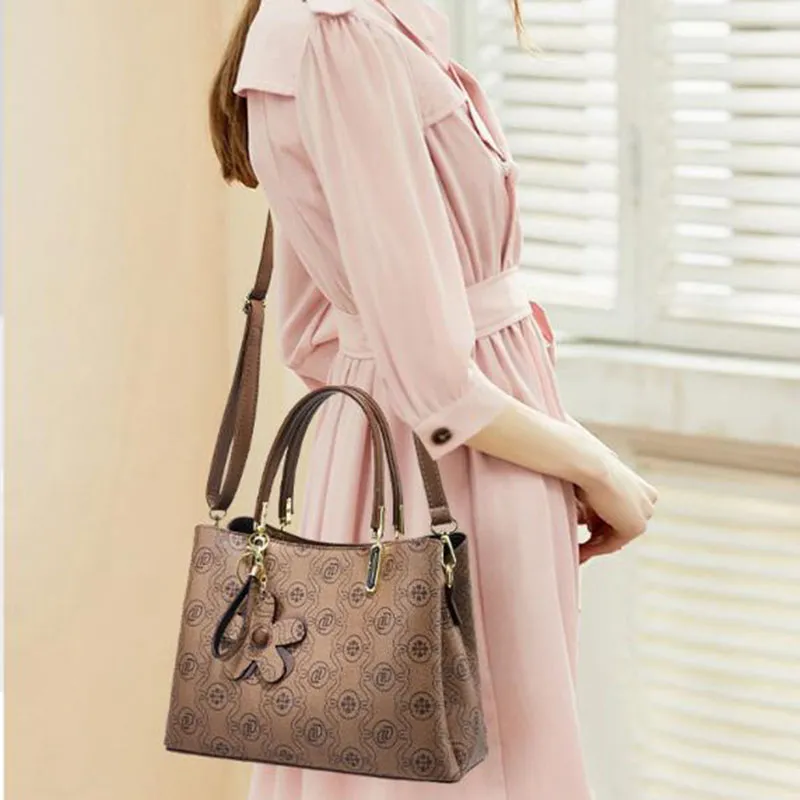 Boniu PU Tote One Shoulder Handbag Regular Women's Multicolor-3