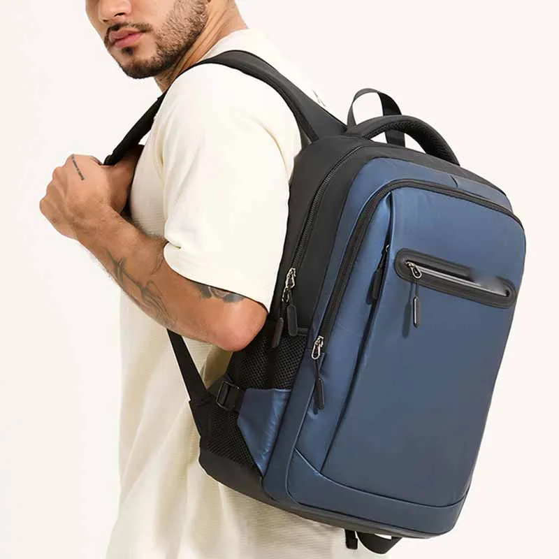 Boniu Membrana Dermalis Backpack Unisex Black/Gray/Dark Blue/Army Green-5