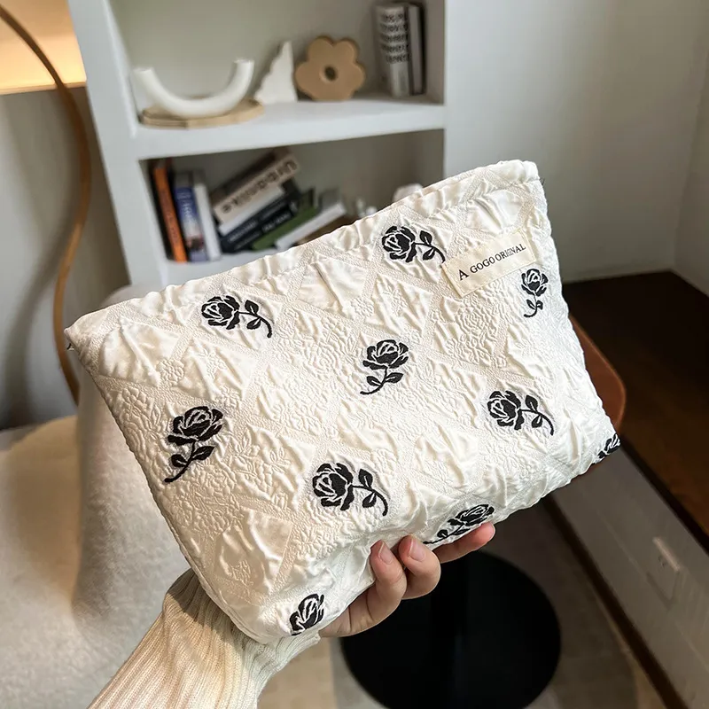 Boniu Polyester Makeup Bag Regular Women's White-1
