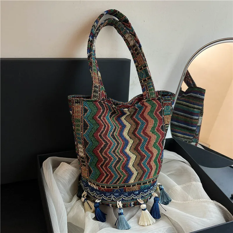 Boniu Canvas Bag, Handbag Regular Women's Multicolor-11