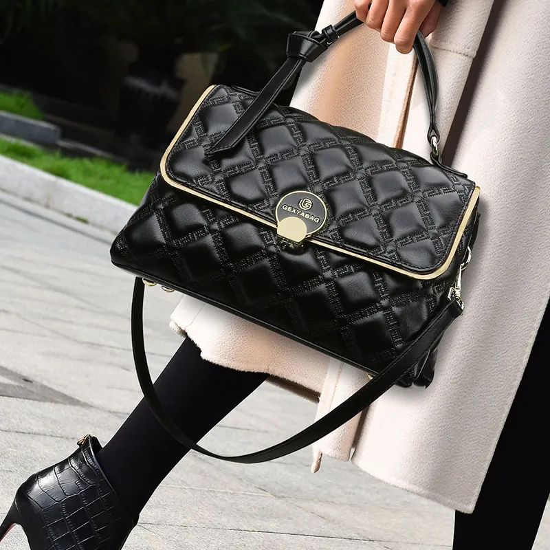 Boniu PU Handbag Women's Black/Chocolates-3