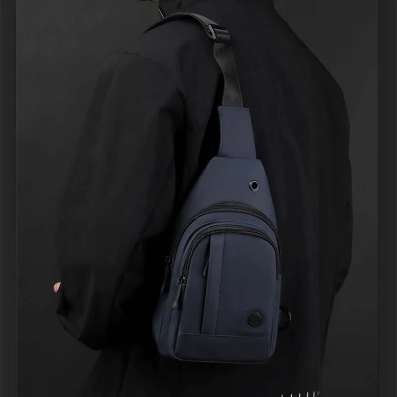 Boniu Nylon Fabric One Shoulder Sling Bag Men's Multicolor-5