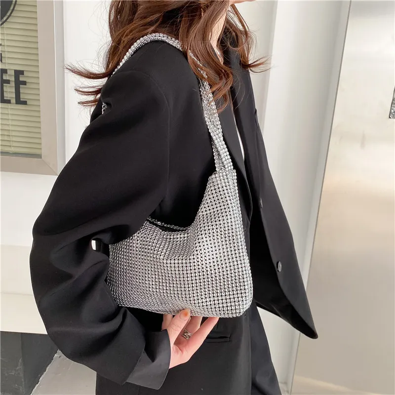 Boniu PU Shoulder Bag Evening Party Bag Shoulder Bag Regular Women's Silver-2