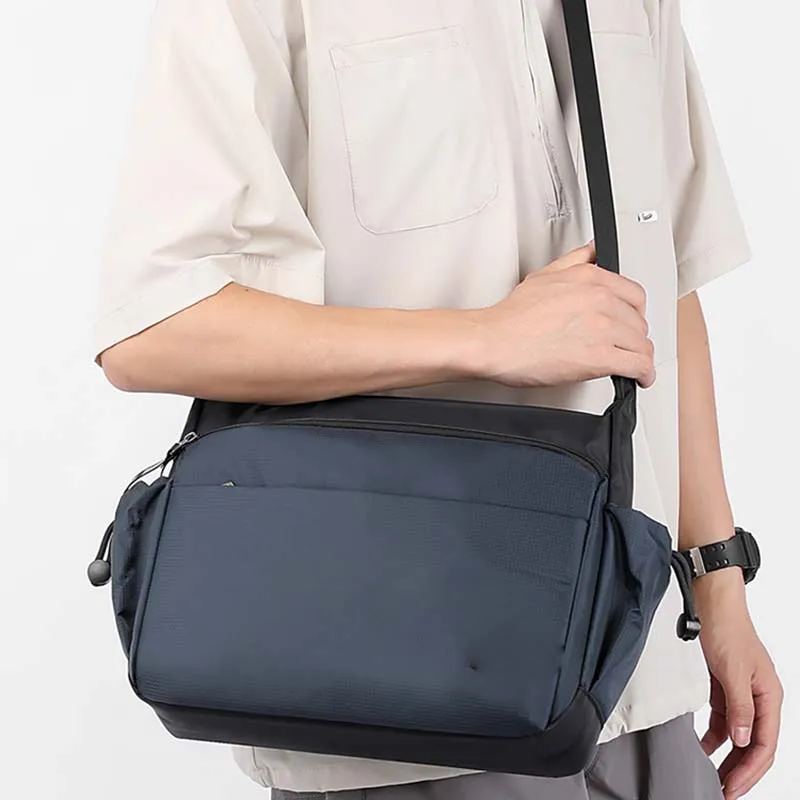 Boniu Nylon Shoulder Bag Unisex Black-7