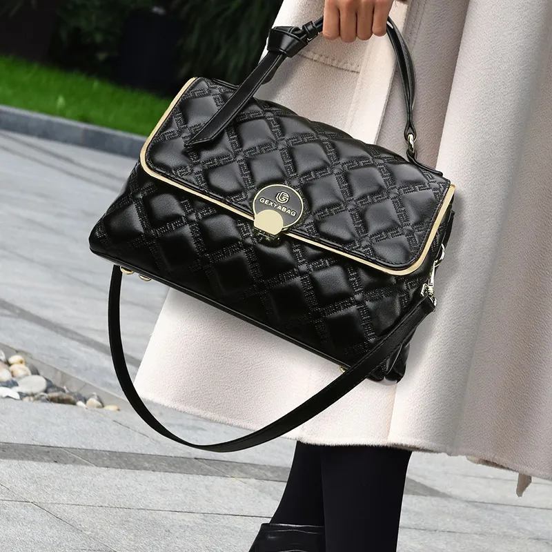 Boniu PU Handbag Women's Black/Chocolates-2