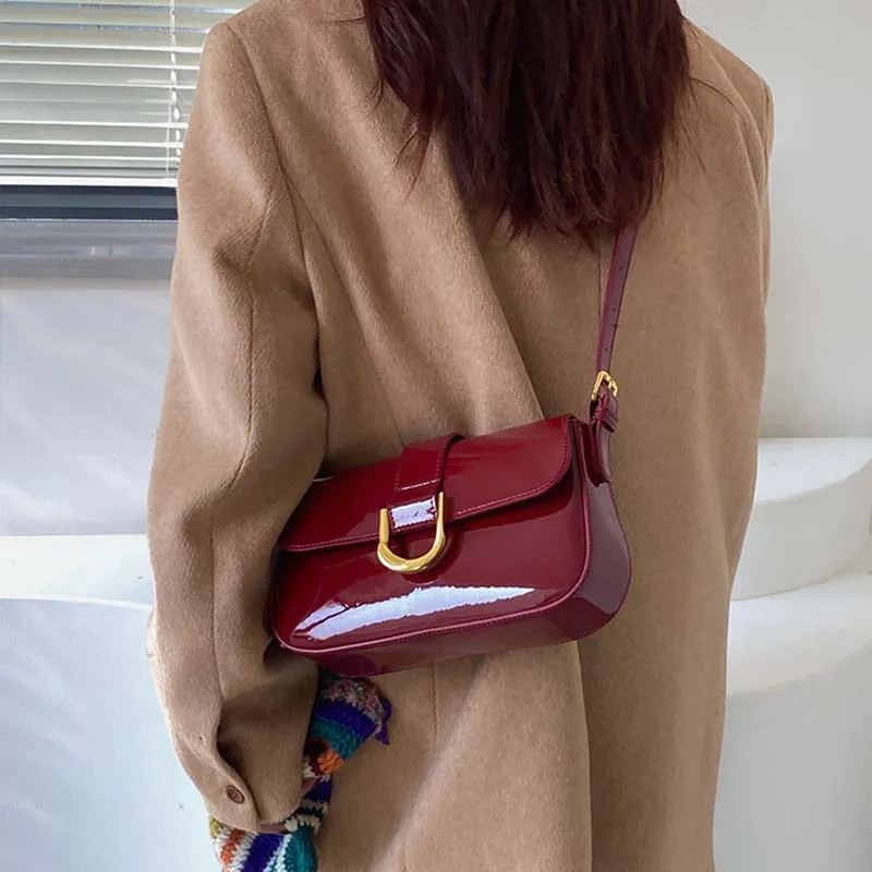 Boniu PU Shoulder Bag Women's Red-4