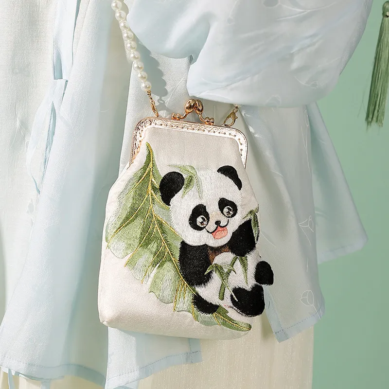 Boniu Embroidered Fabric Handbag Regular Unisex Multicolor-3