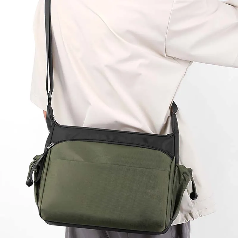 Boniu Nylon Shoulder Bag Unisex Black-10