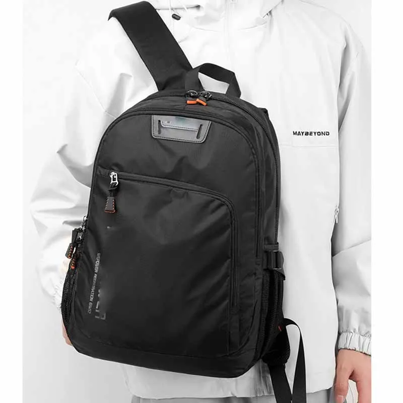Boniu Nylon Fabric Backpack Men's Black/Gray/Light Blue/Army Green-1