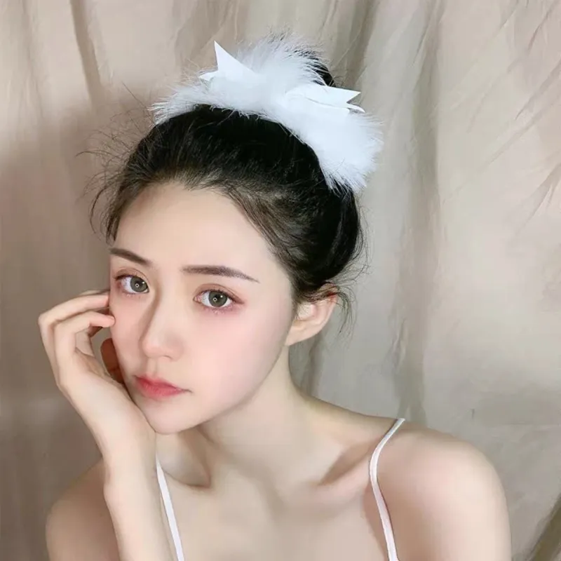 Connect The Past And The Present. Fabric Hair Clips Women's White-2