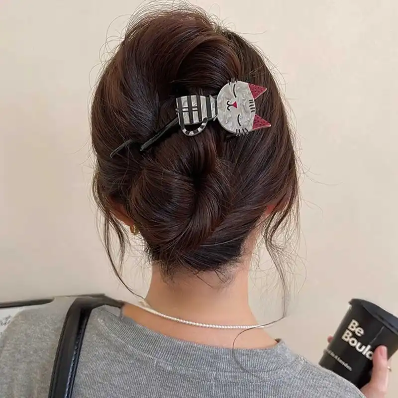 Connect The Past And The Present. Acrylic Hair Clips Women's-1