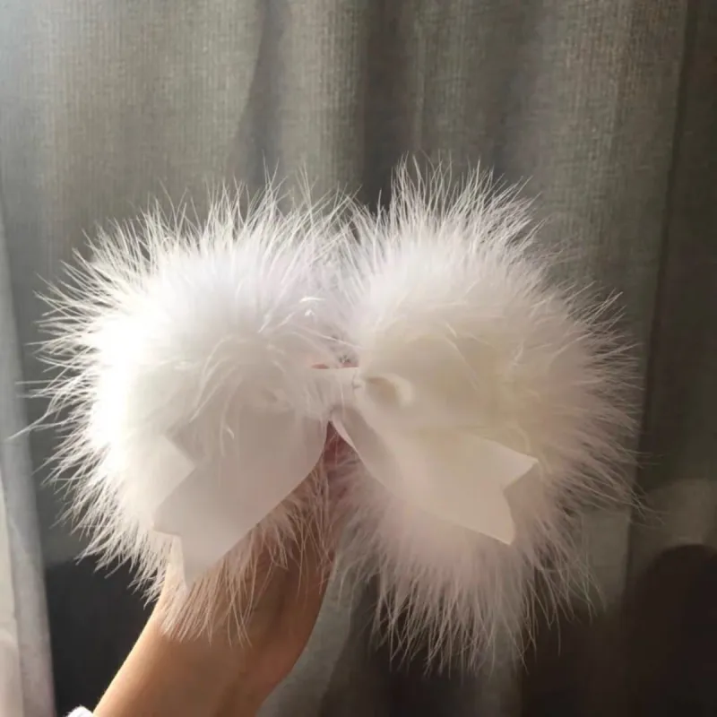 Connect The Past And The Present. Fabric Hair Clips Women's White-4
