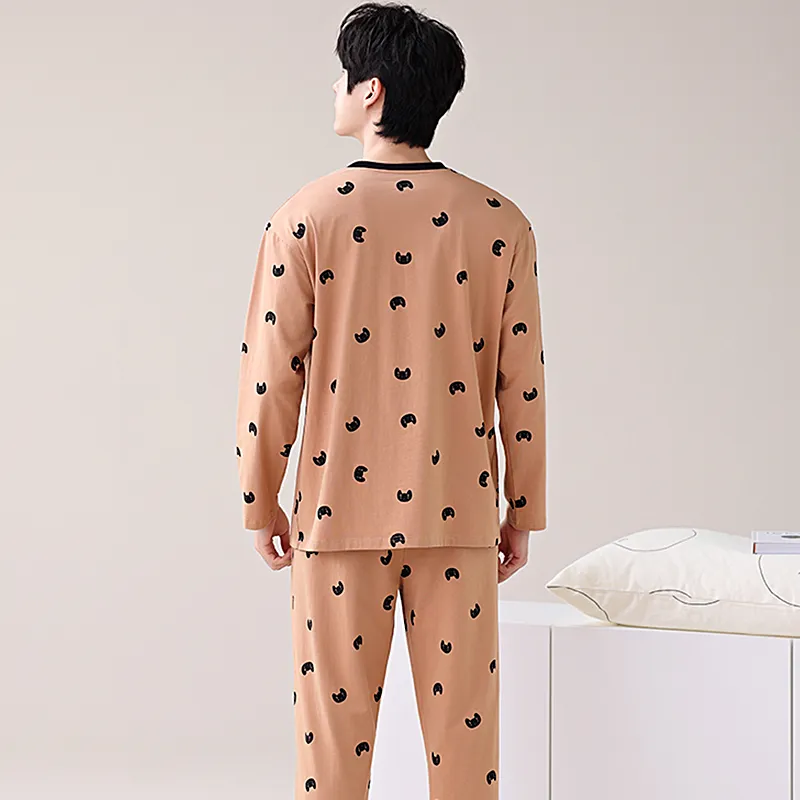 MIIOW Pajama Set Men's Gift Box Set Ginger Yellow-6