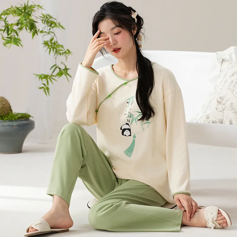 MIIOW Pajama Set Women's Apricot-4