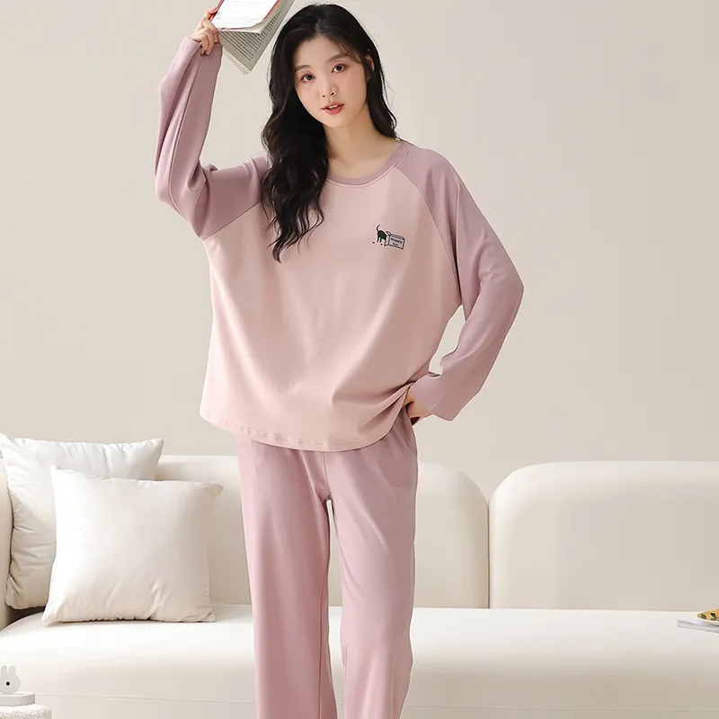 MIIOW Pajama Set Women's Pink Purple-5
