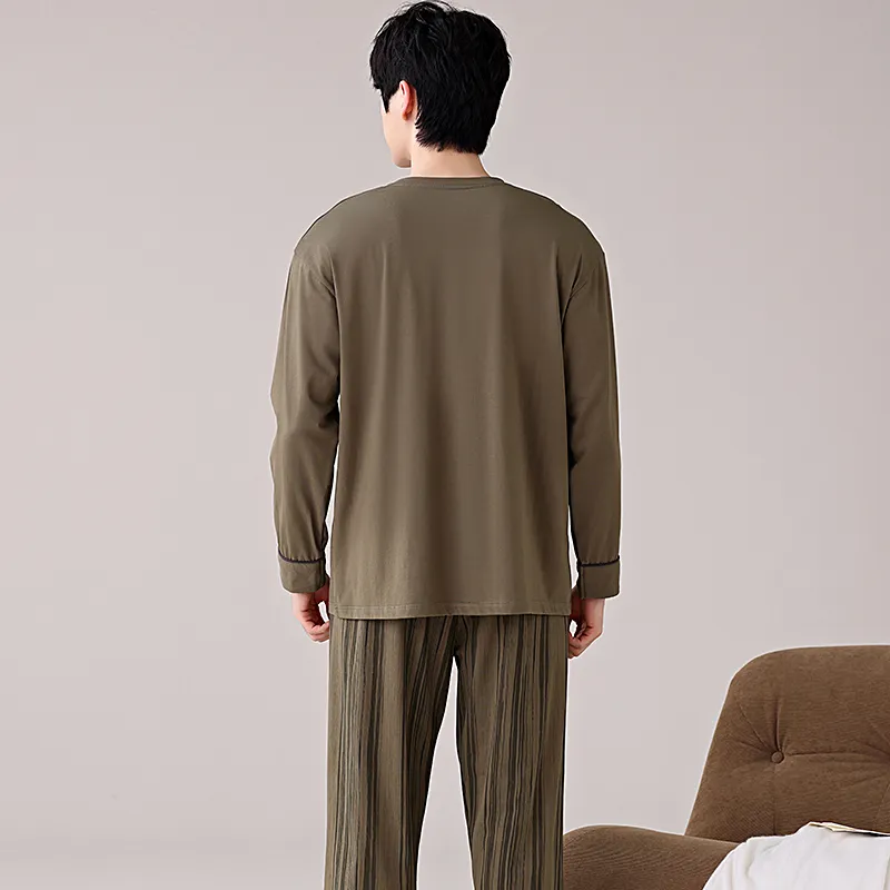 MIIOW Pajama Set Men's Dark Brown-0