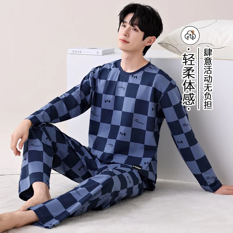 MIIOW Pajama Set Men's Royal Blue-2
