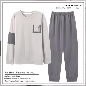 MIIOW Pajama Set Men's Light Gray