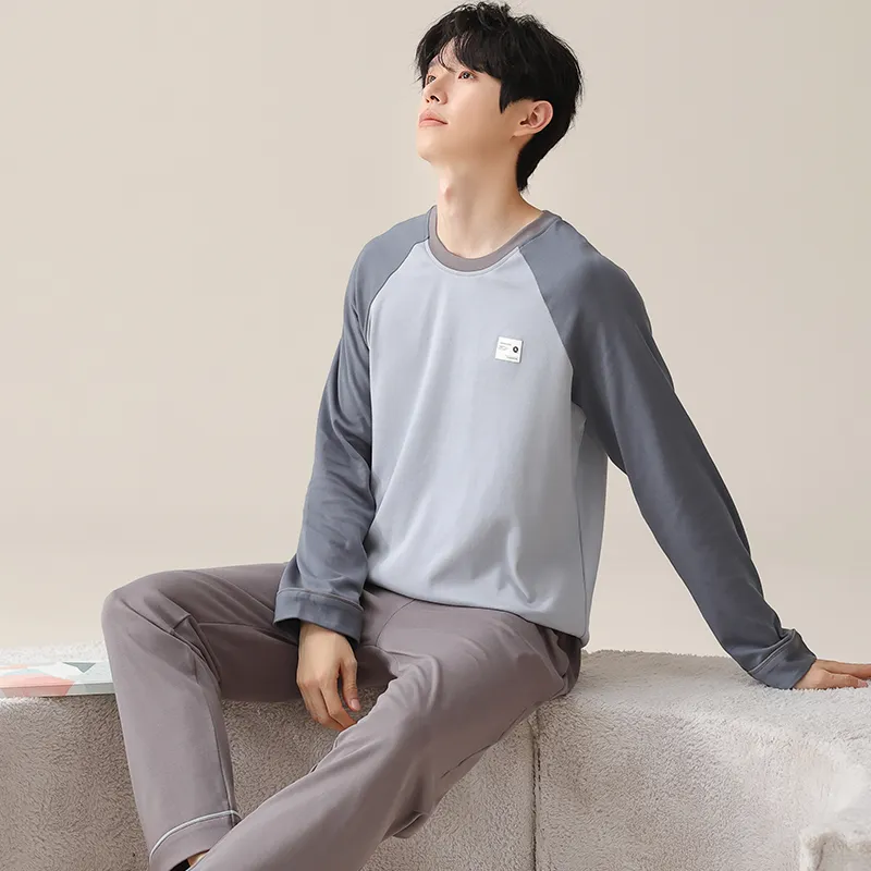 MIIOW Pajama Set Men's Gray Blue-2