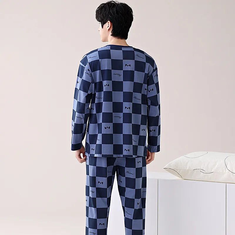 MIIOW Pajama Set Men's Royal Blue-3